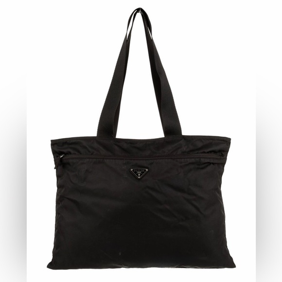 Authentic Prada Tessuto Nero Black Nylon Shoulder Bag/Book Bag Like NEW